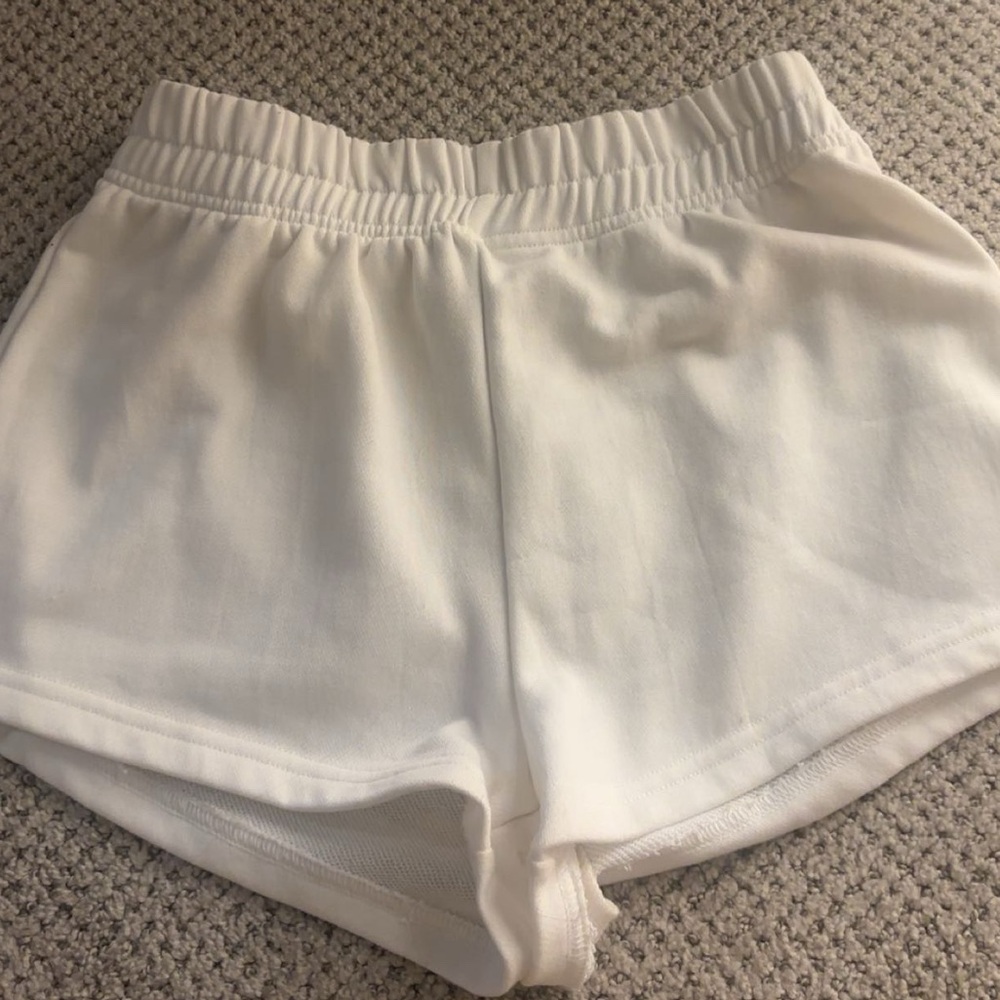Women's White Sweatshorts